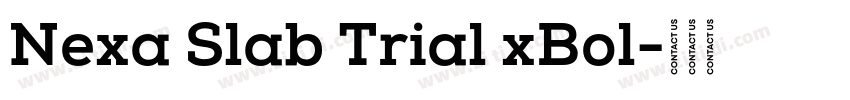 Nexa Slab Trial xBol字体转换